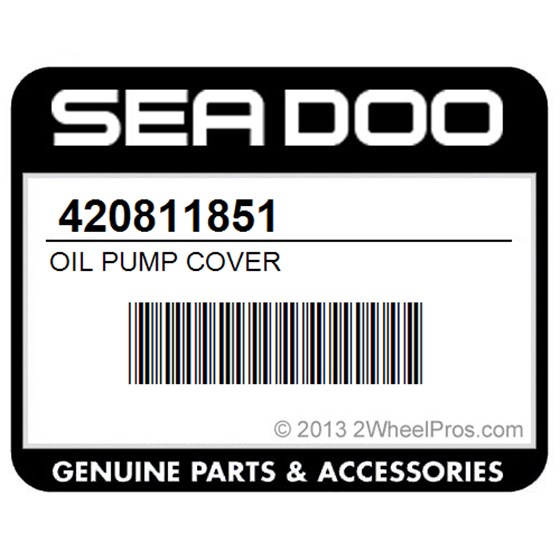Sea-Doo 420811851 Oil Pump Cover