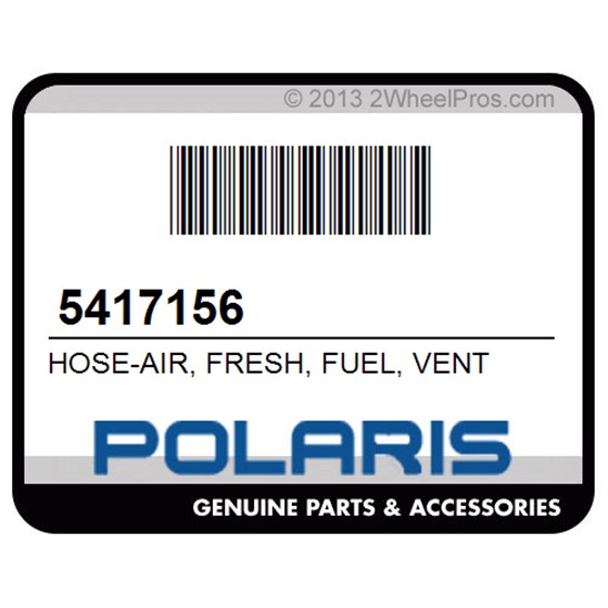 Polaris 5417156 Hose-Air, Fresh, Fuel, Vent