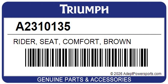 Triumph A2310135 Rider, Seat, Comfort, Brown