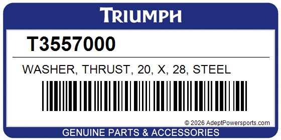 Triumph T3557000 Washer, Thrust, 20, X, 28, Steel