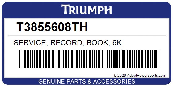 Triumph T3855608TH Service, Record, Book, 6K