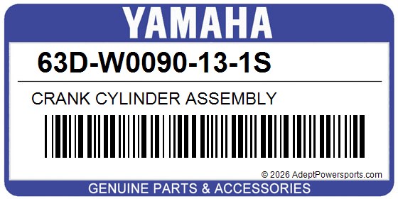 Yamaha 63D-W0090-13-1S Crank Cylinder Assembly