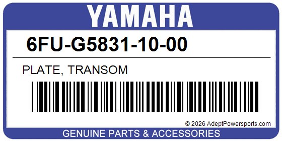Yamaha 6FU-G5831-10-00 Plate, Transom
