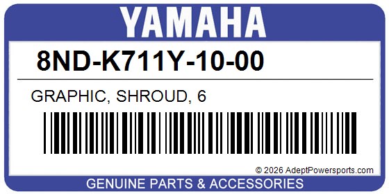 Yamaha 8ND-K711Y-10-00 Graphic, Shroud, 6