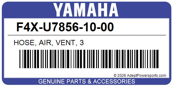 Yamaha F4X-U7856-10-00 Hose, Air, Vent, 3