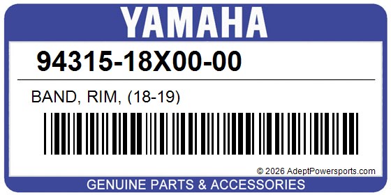 Yamaha 94315-18X00-00 Band, Rim, (18-19)