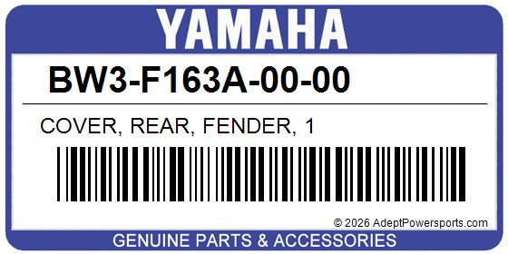 Yamaha BW3-F163A-00-00 Cover, Rear, Fender, 1