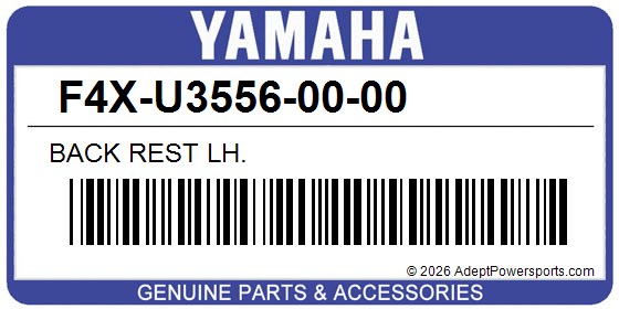 Yamaha F4X-U3556-00-00 Back Rest Lh.