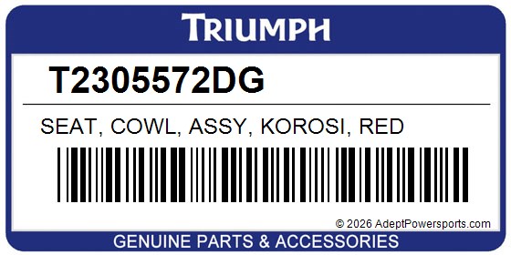 Triumph T2305572DG Seat, Cowl, Assy, Korosi, Red