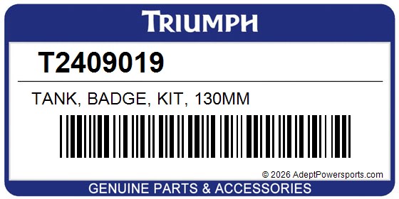 Triumph T2409019 Tank, Badge, Kit, 130Mm