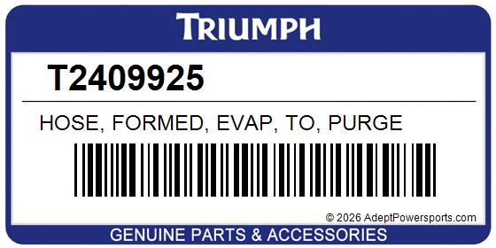 Triumph T2409925 Hose, Formed, Evap, To, Purge