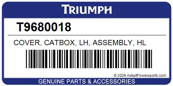 Triumph T9680018 Cover, Catbox, Lh, Assembly, Hl