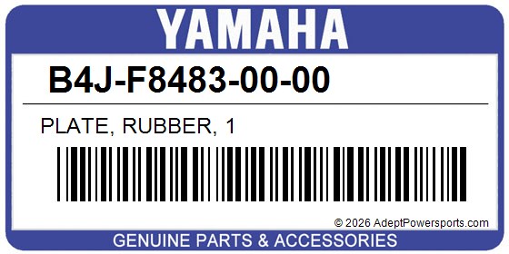 Yamaha B4J-F8483-00-00 Plate, Rubber, 1