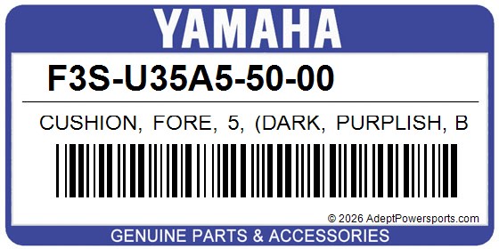 Yamaha F3S-U35A5-50-00 Cushion, Fore, 5, (Dark, Purplish, Blue, Coat, 8)