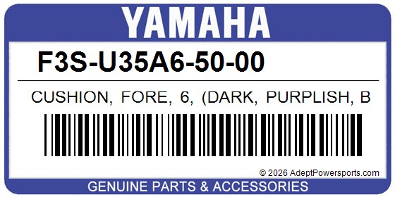Yamaha F3S-U35A6-50-00 Cushion, Fore, 6, (Dark, Purplish, Blue, Coat, 8)