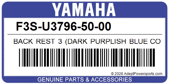 Yamaha F3S-U3796-50-00 Back Rest 3 (Dark Purplish Blue Coat 8)