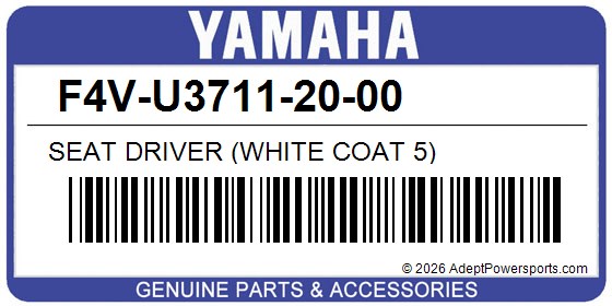 Yamaha F4V-U3711-20-00 Seat Driver (White Coat 5)