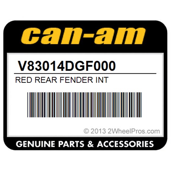 Can-Am V83014DGF000 Red Rear Fender Int