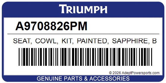 Triumph A9708826PM Seat, Cowl, Kit, Painted, Sapphire, Black