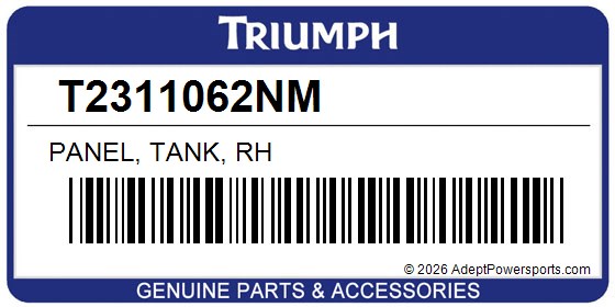 Triumph T2311062NM Panel, Tank, Rh