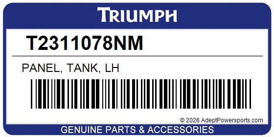Triumph T2311078NM Panel, Tank, Lh