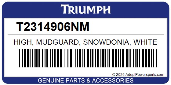 Triumph T2314906NM High, Mudguard, Snowdonia, White