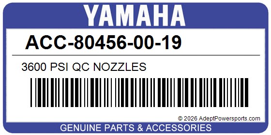 Yamaha ACC-80456-00-19 3600 Psi Qc Nozzles