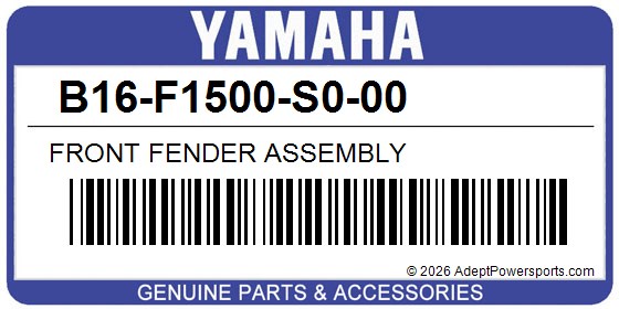 Yamaha B16-F1500-S0-00 Front Fender Assembly