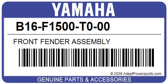 Yamaha B16-F1500-T0-00 Front Fender Assembly