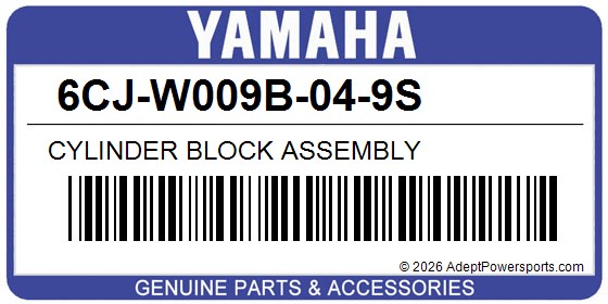 Yamaha 6CJ-W009B-04-9S Cylinder Block Assembly