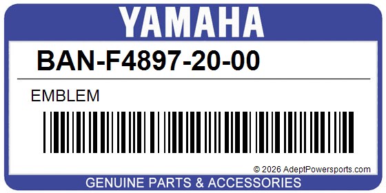 Yamaha BAN-F4897-20-00 Emblem