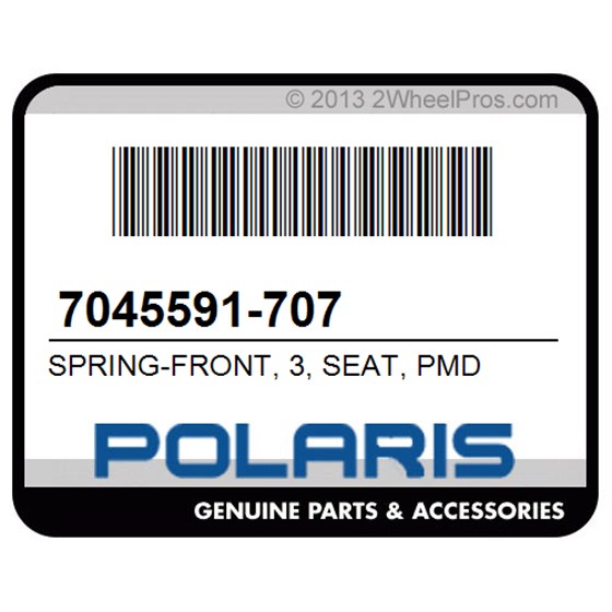 Polaris 7045591-707 Spring-Front, 3, Seat, Pmd