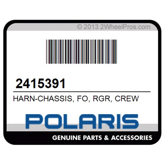 Polaris 2415391 Harn-Chassis, Fo, Rgr, Crew
