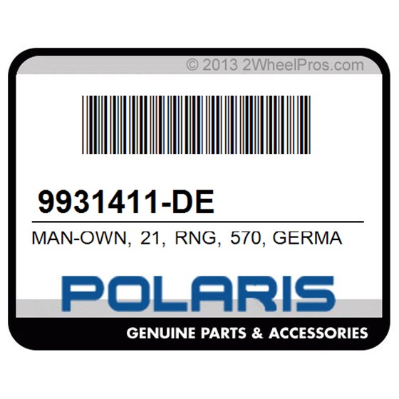 Polaris 9931411-DE Man-Own, 21, Rng, 570, German