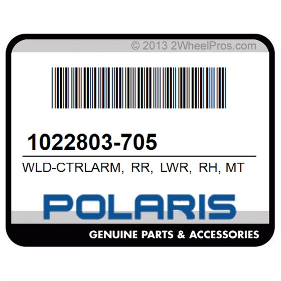 Polaris 1022803-705 Wld-Ctrlarm, Rr, Lwr, Rh, Mttnm, Sm