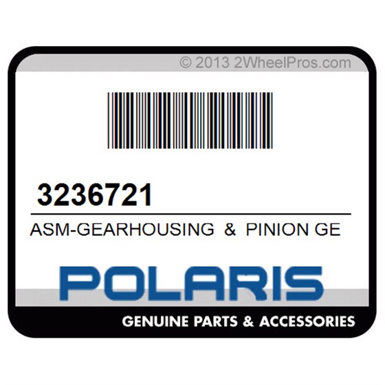 Polaris 3236721 Asm-Gearhousing & Pinion Gear
