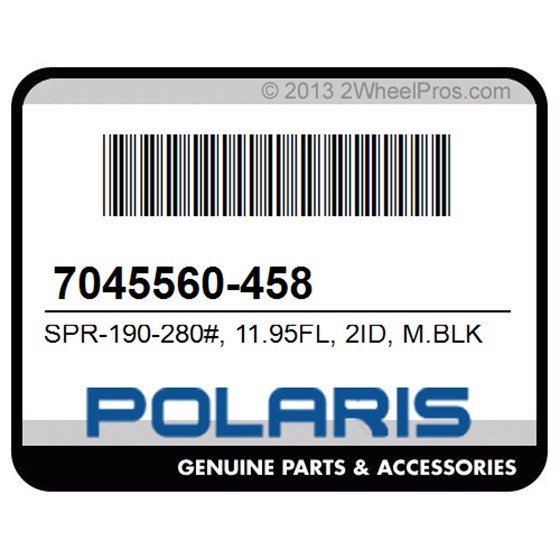 Polaris 7045560-458 Spr-190-280#, 11.95Fl, 2Id, M.Blk