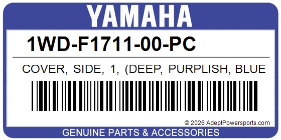 Yamaha 1WD-F1711-00-PC Cover, Side, 1, (Deep, Purplish, Blue, Metallic, C)
