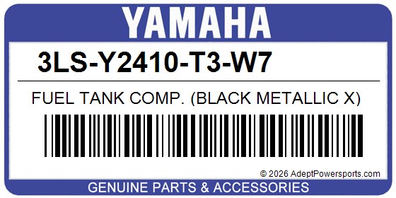 Yamaha 3LS-Y2410-T3-W7 Fuel Tank Comp. (Black Metallic X)