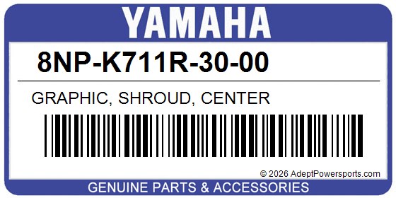 Yamaha 8NP-K711R-30-00 Graphic, Shroud, Center