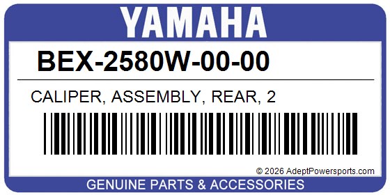 Yamaha BEX-2580W-00-00 Caliper, Assembly, Rear, 2