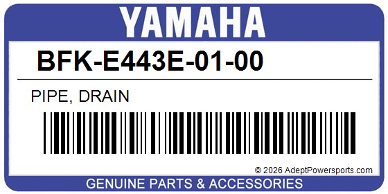 Yamaha BFK-E443E-01-00 Pipe, Drain