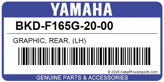 Yamaha BKD-F165G-20-00 Graphic, Rear, (Lh)