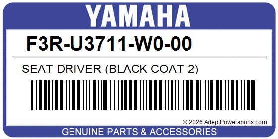 Yamaha F3R-U3711-W0-00 Seat Driver (Black Coat 2)
