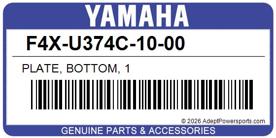 Yamaha F4X-U374C-10-00 Plate, Bottom, 1