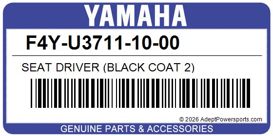Yamaha F4Y-U3711-10-00 Seat Driver (Black Coat 2)