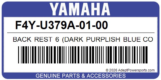 Yamaha F4Y-U379A-01-00 Back Rest 6 (Dark Purplish Blue Coat 8)