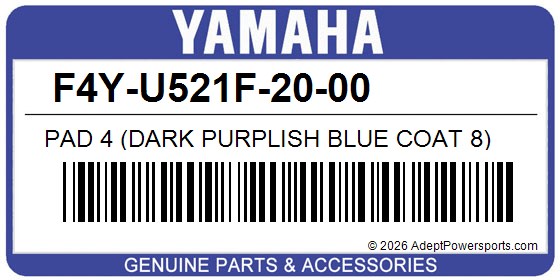 Yamaha F4Y-U521F-20-00 Pad 4 (Dark Purplish Blue Coat 8)