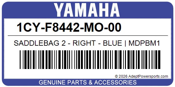 Yamaha 1CY-F8442-MO-00 Saddlebag 2 - Right - Blue | Mdpbm1