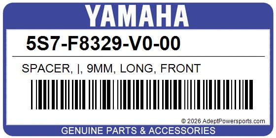 Yamaha 5S7-F8329-V0-00 Spacer, |, 9Mm, Long, Front